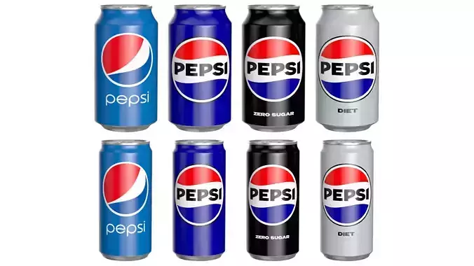 Pepsi Drink Can Package 3D Model Collection