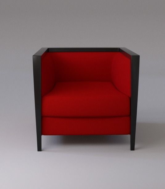 chair 3d model Low-poly 3D model_1