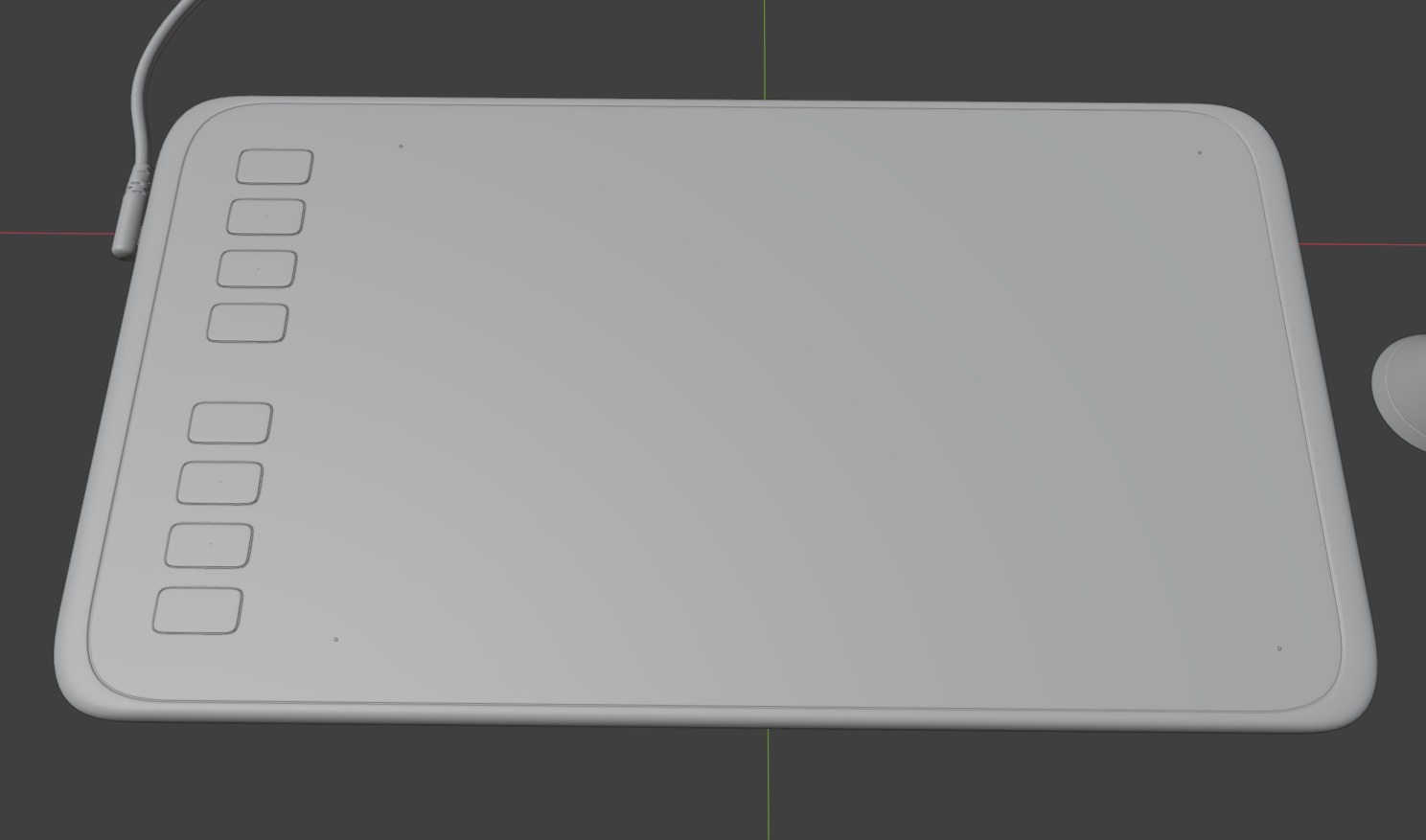 Graphics Tablet with Pen 3d model 3D model_3