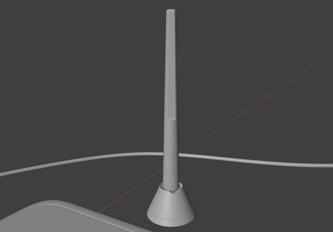 Graphics Tablet with Pen 3d model 3D model_8