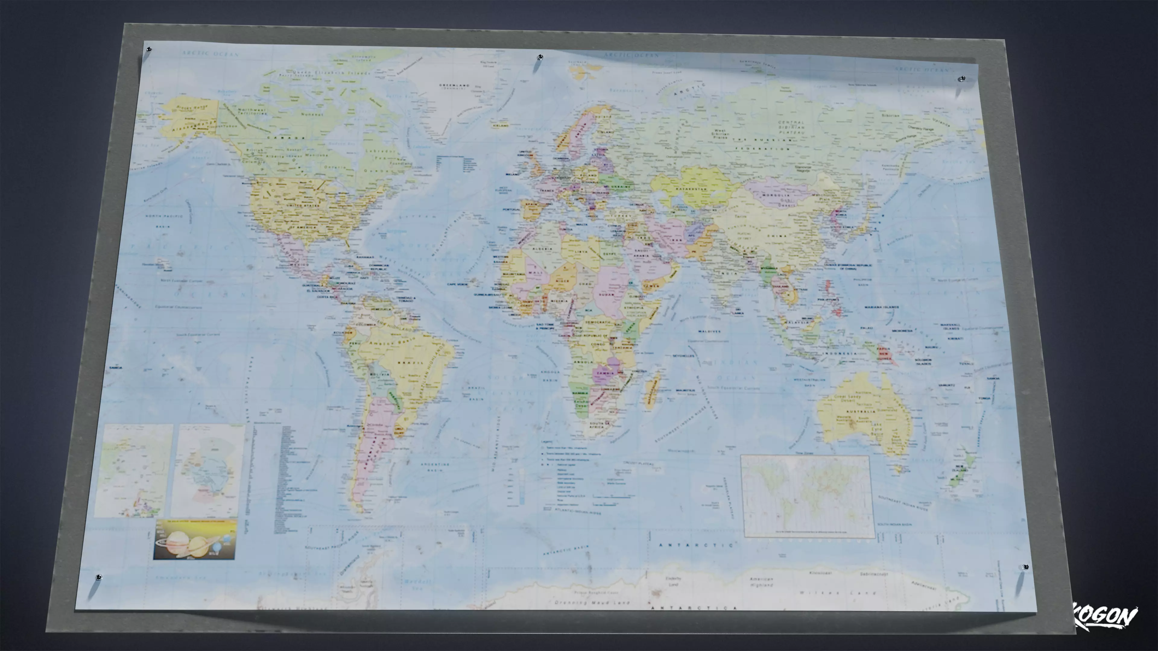 HIGH SCHOOL CLASSROOM - Map 01 - LOW POLY Low-poly 3D model_0