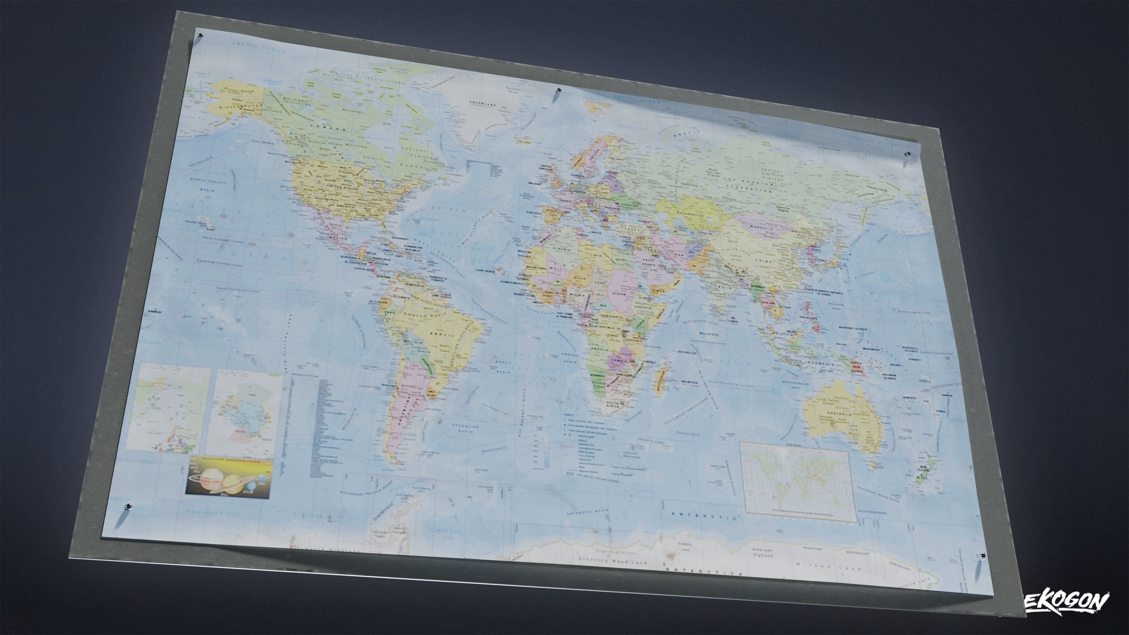 HIGH SCHOOL CLASSROOM - Map 01 - LOW POLY Low-poly 3D model_4