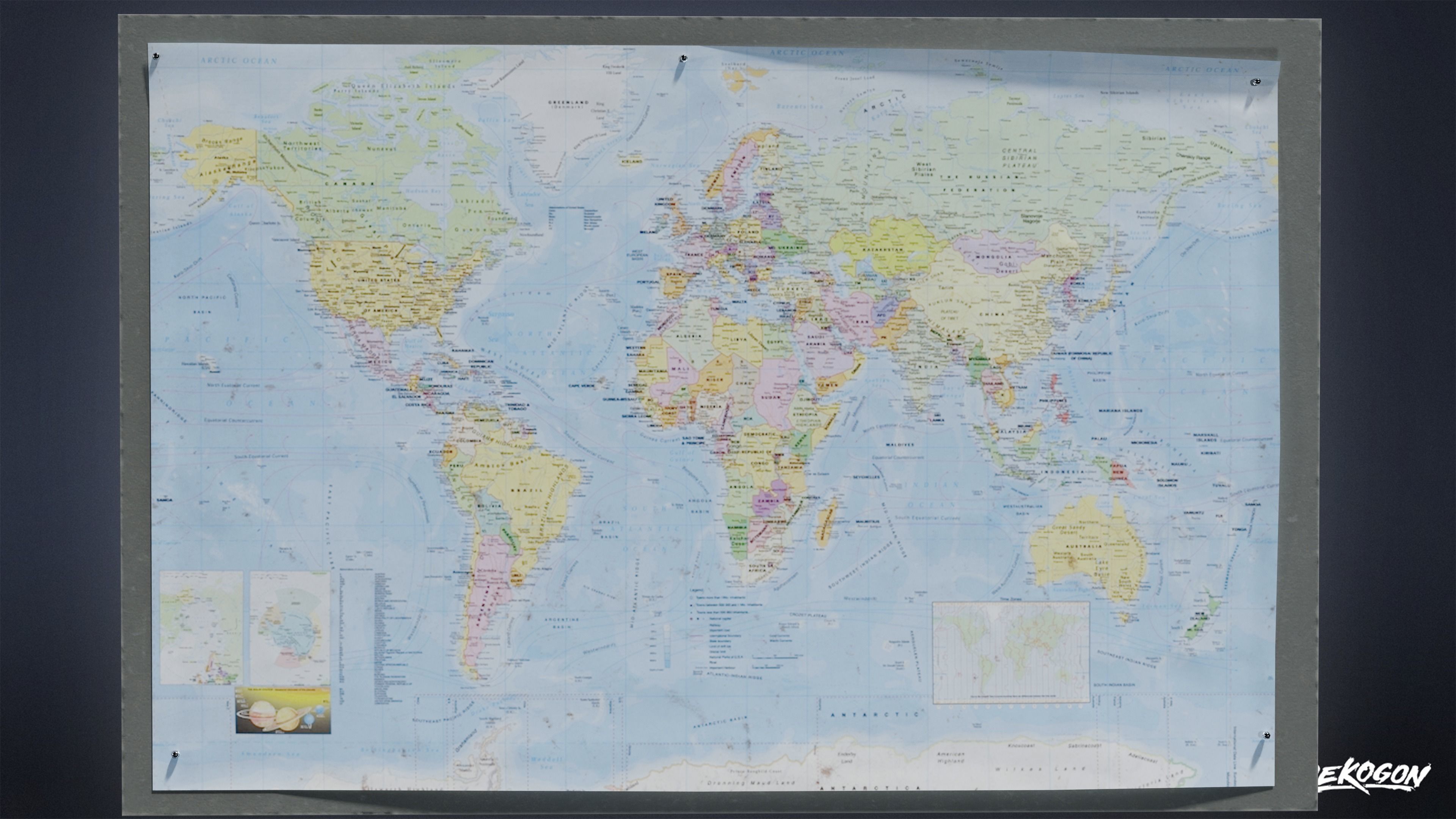 HIGH SCHOOL CLASSROOM - Map 01 - LOW POLY Low-poly 3D model_2