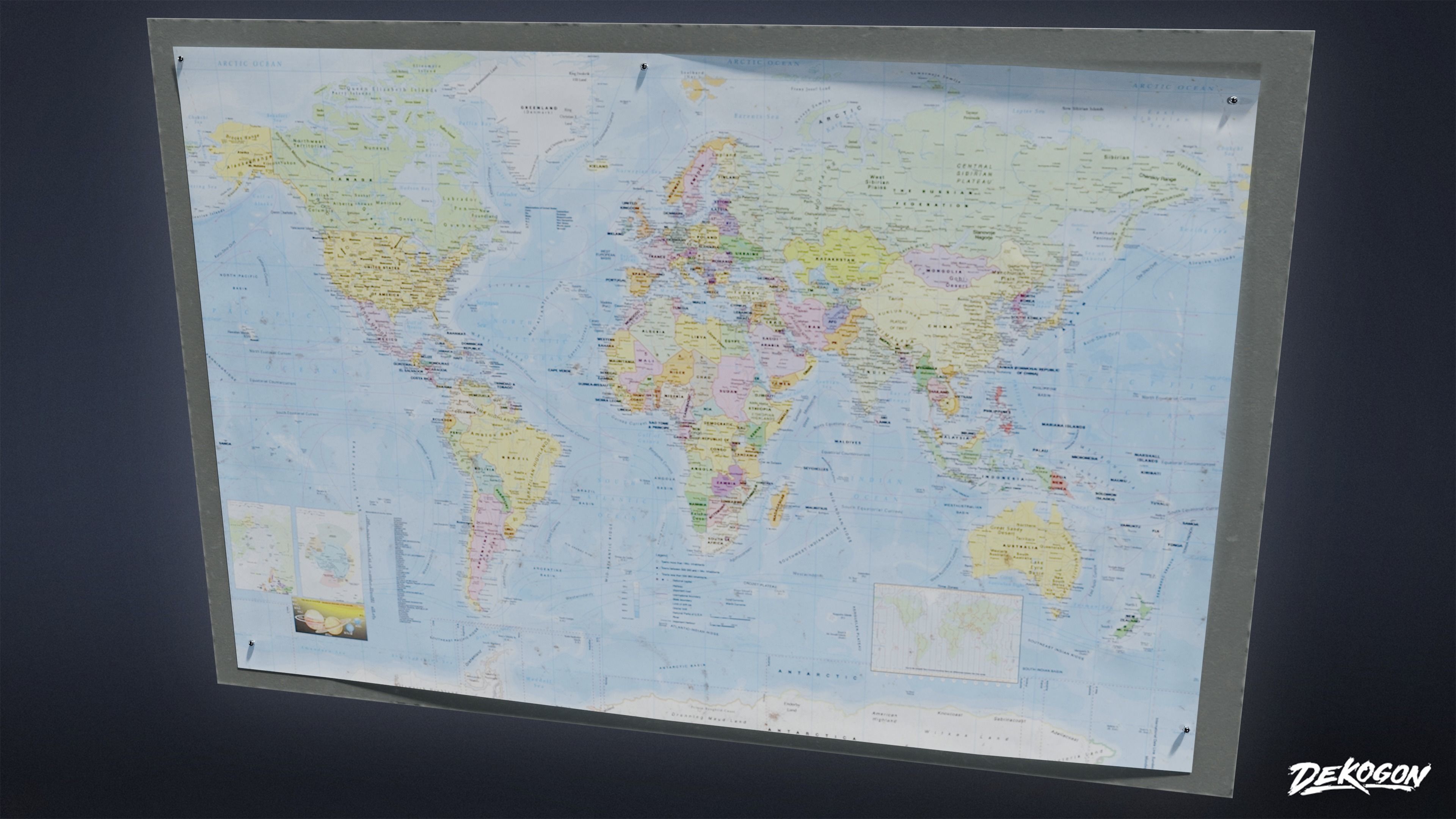 HIGH SCHOOL CLASSROOM - Map 01 - LOW POLY Low-poly 3D model_3