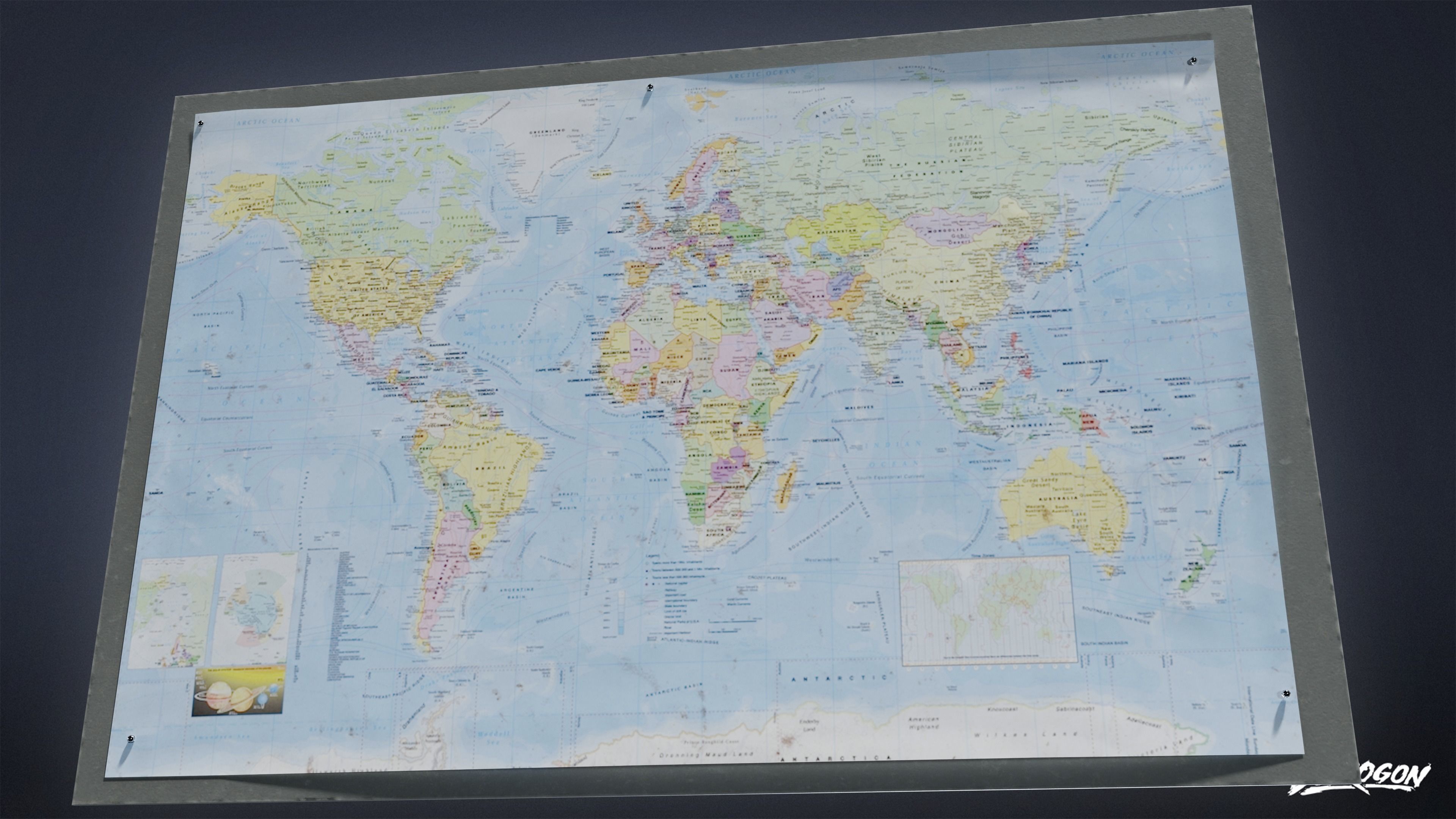 HIGH SCHOOL CLASSROOM - Map 01 - LOW POLY Low-poly 3D model_1