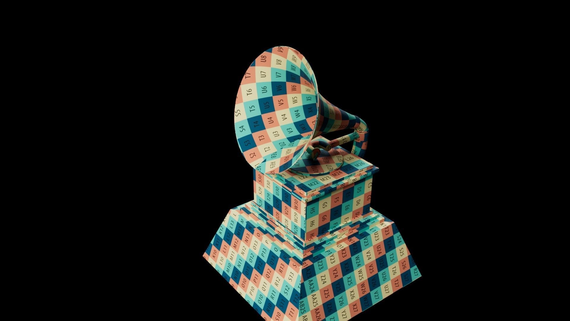 Grammy Award 3D model_8