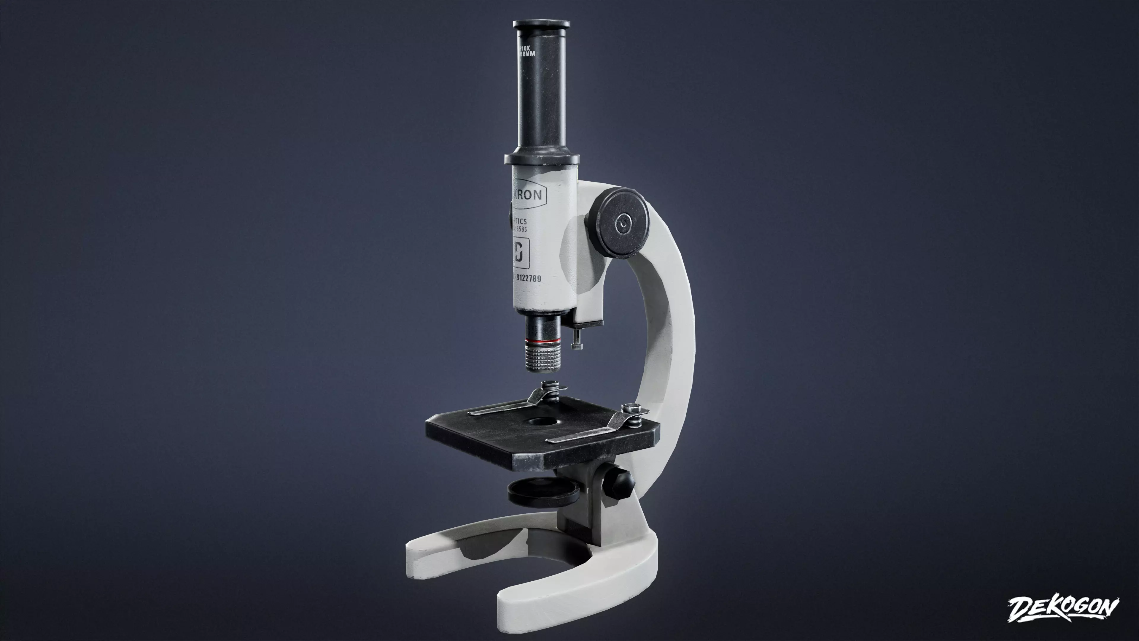 HIGH SCHOOL CLASSROOM - Microscope 01 - LOW POLY Low-poly 3D model