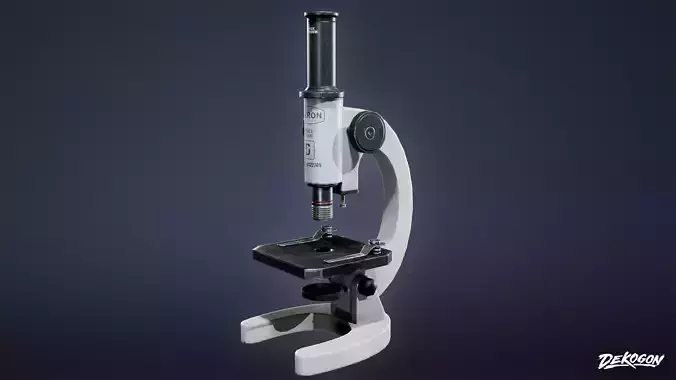 HIGH SCHOOL CLASSROOM - Microscope 01 - LOW POLY