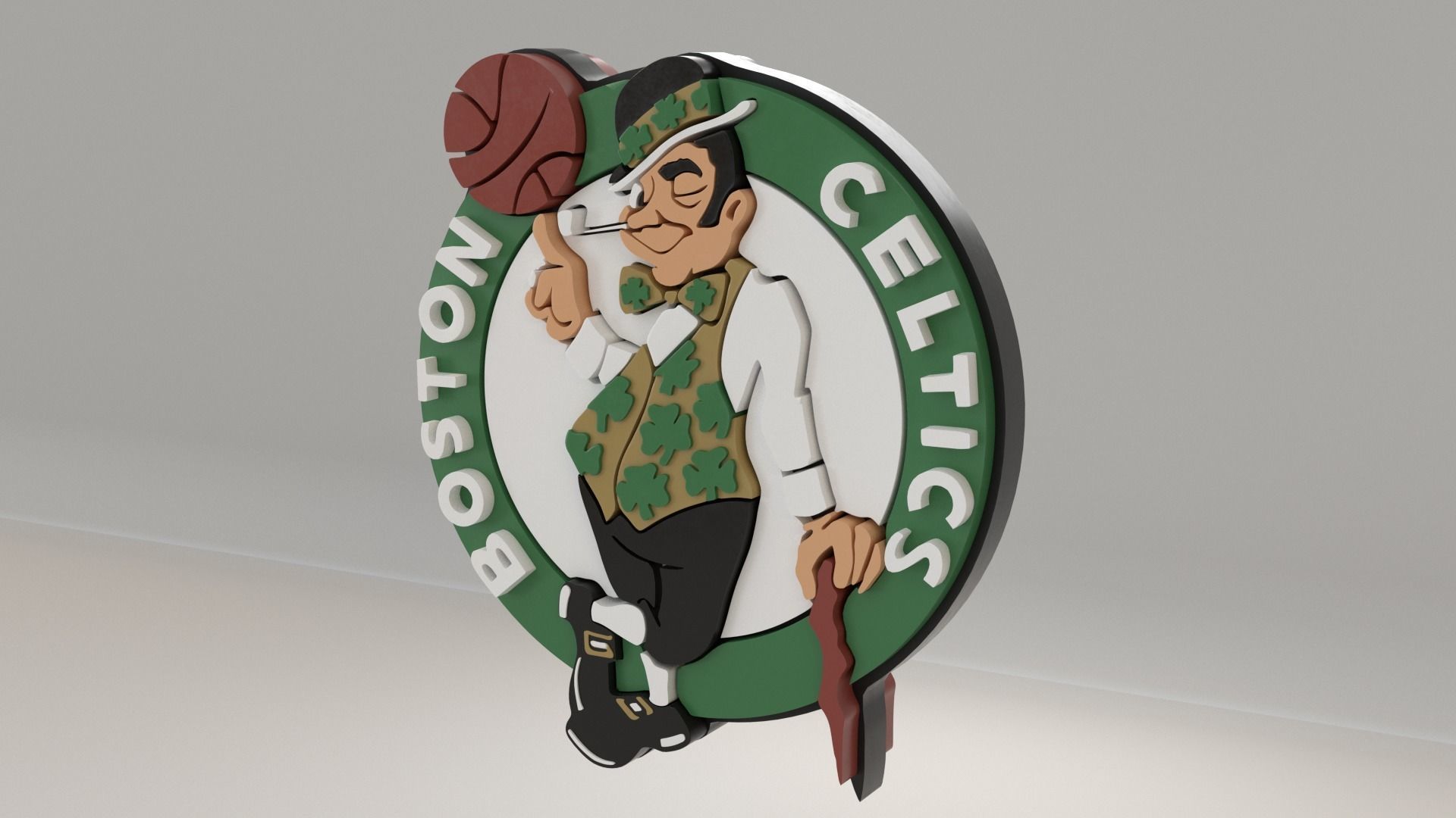 NBA Boston Celtics Logo 3D model_6