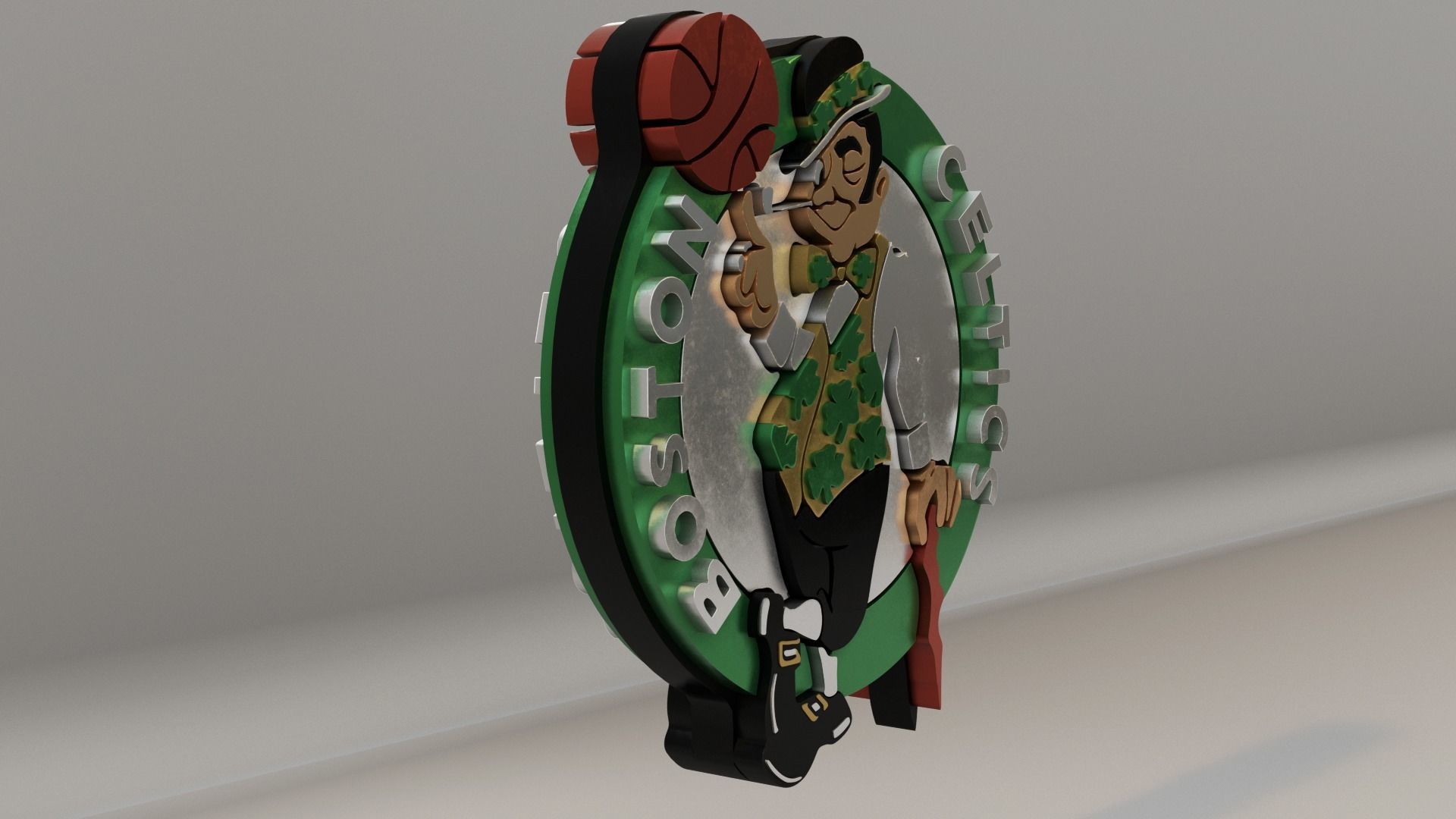 NBA Boston Celtics Logo 3D model_4