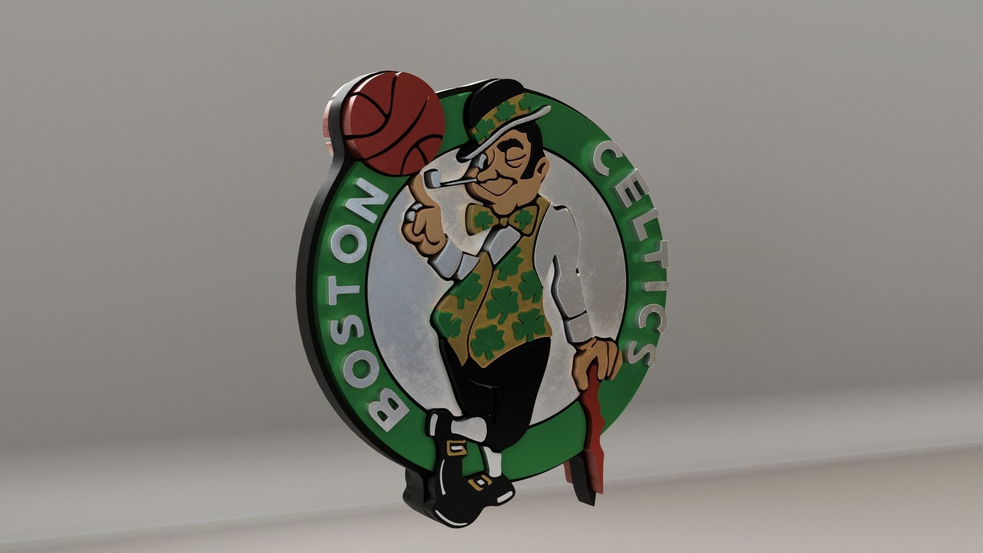 NBA Boston Celtics Logo 3D model_3