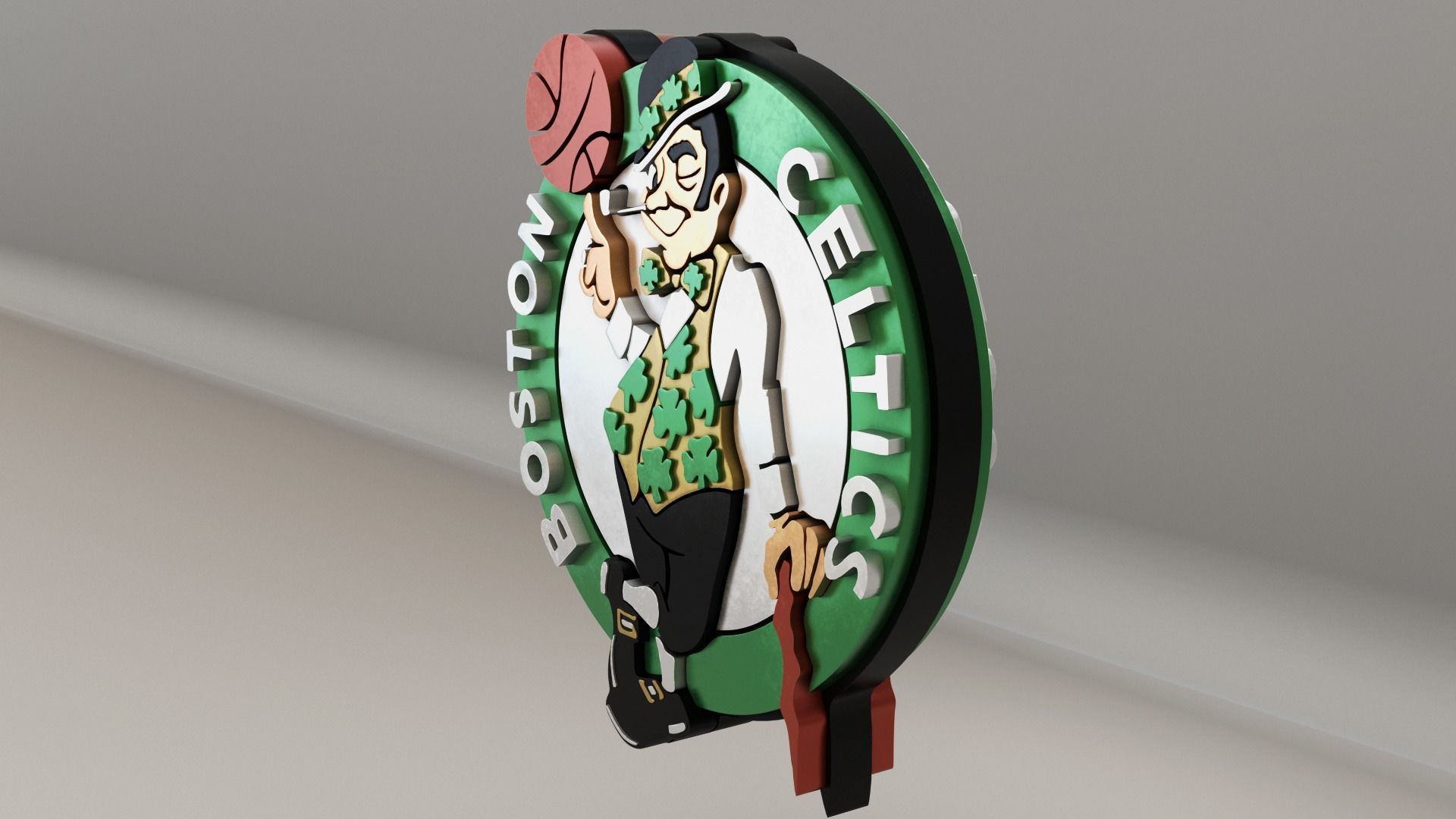 NBA Boston Celtics Logo 3D model_5