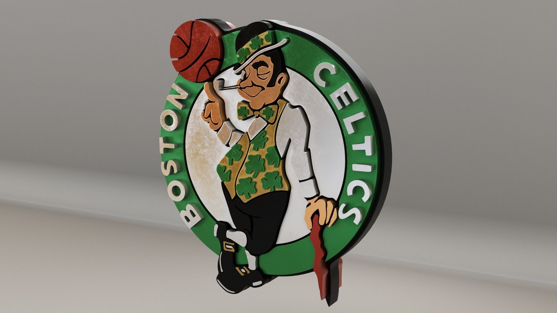 NBA Boston Celtics Logo 3D model_2