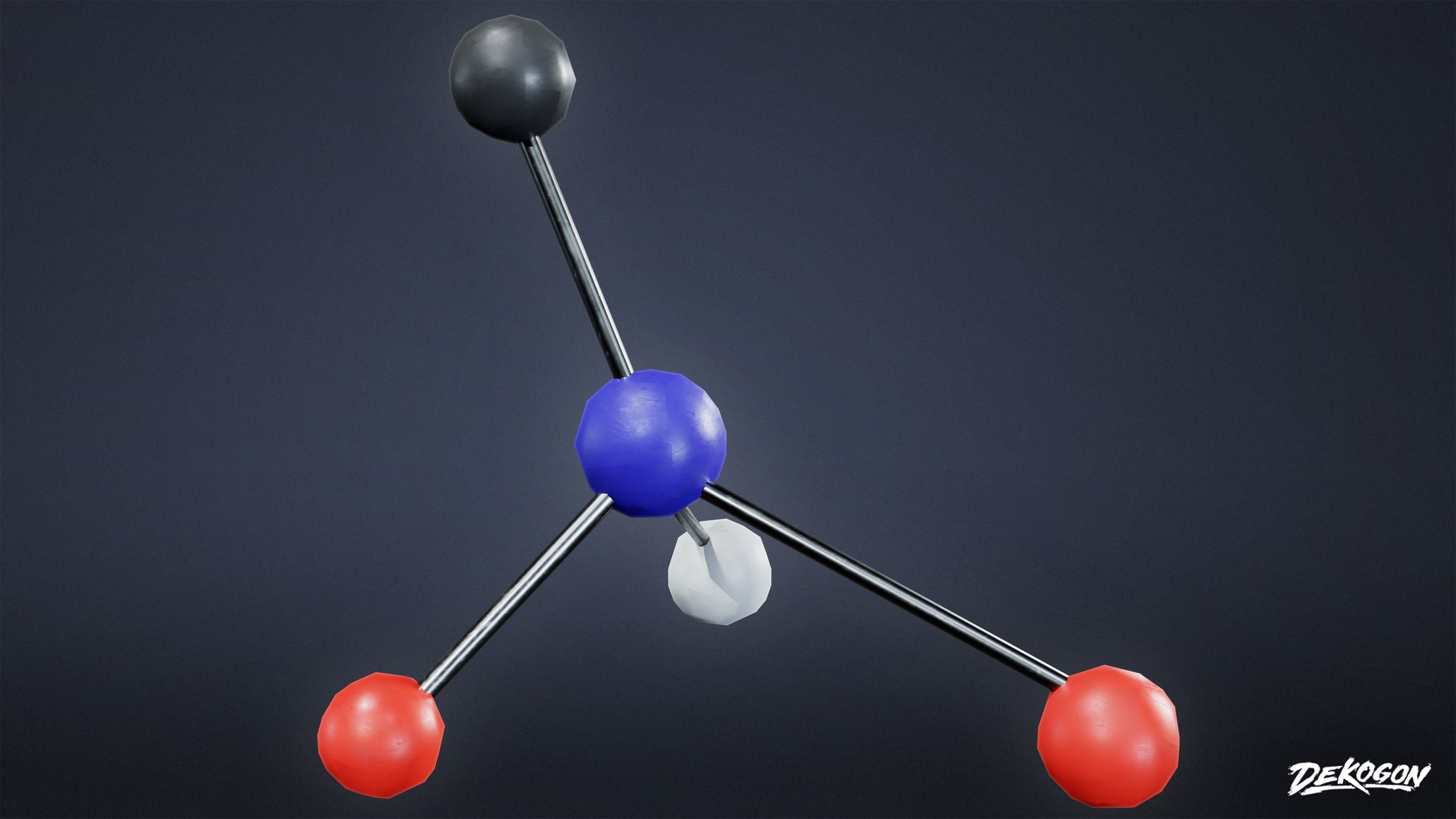 HIGH SCHOOL CLASSROOM - Molecules 01 - LOW POLY Low-poly 3D model_6
