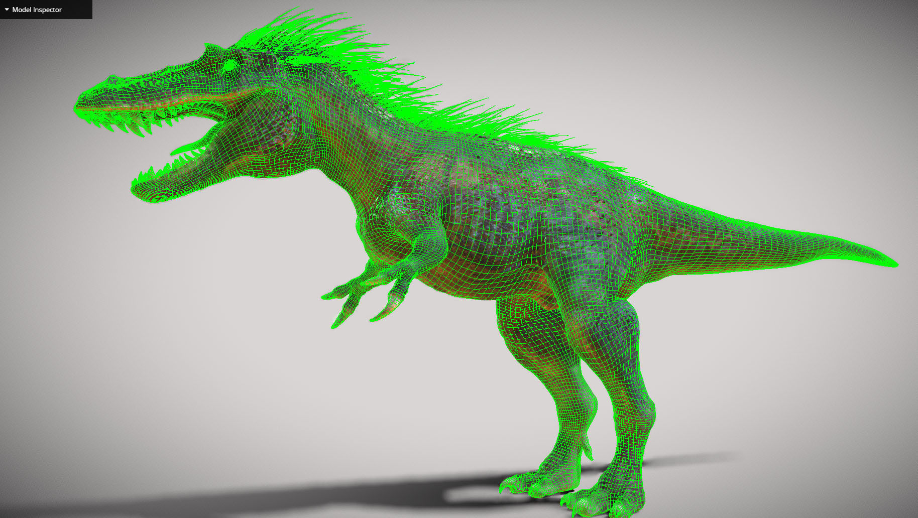 Qianzhousaurus sinensis Low-poly 3D model_5