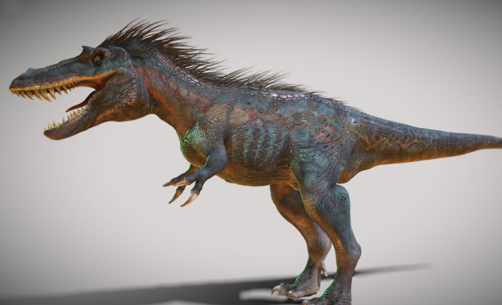 Qianzhousaurus sinensis Low-poly 3D model_1