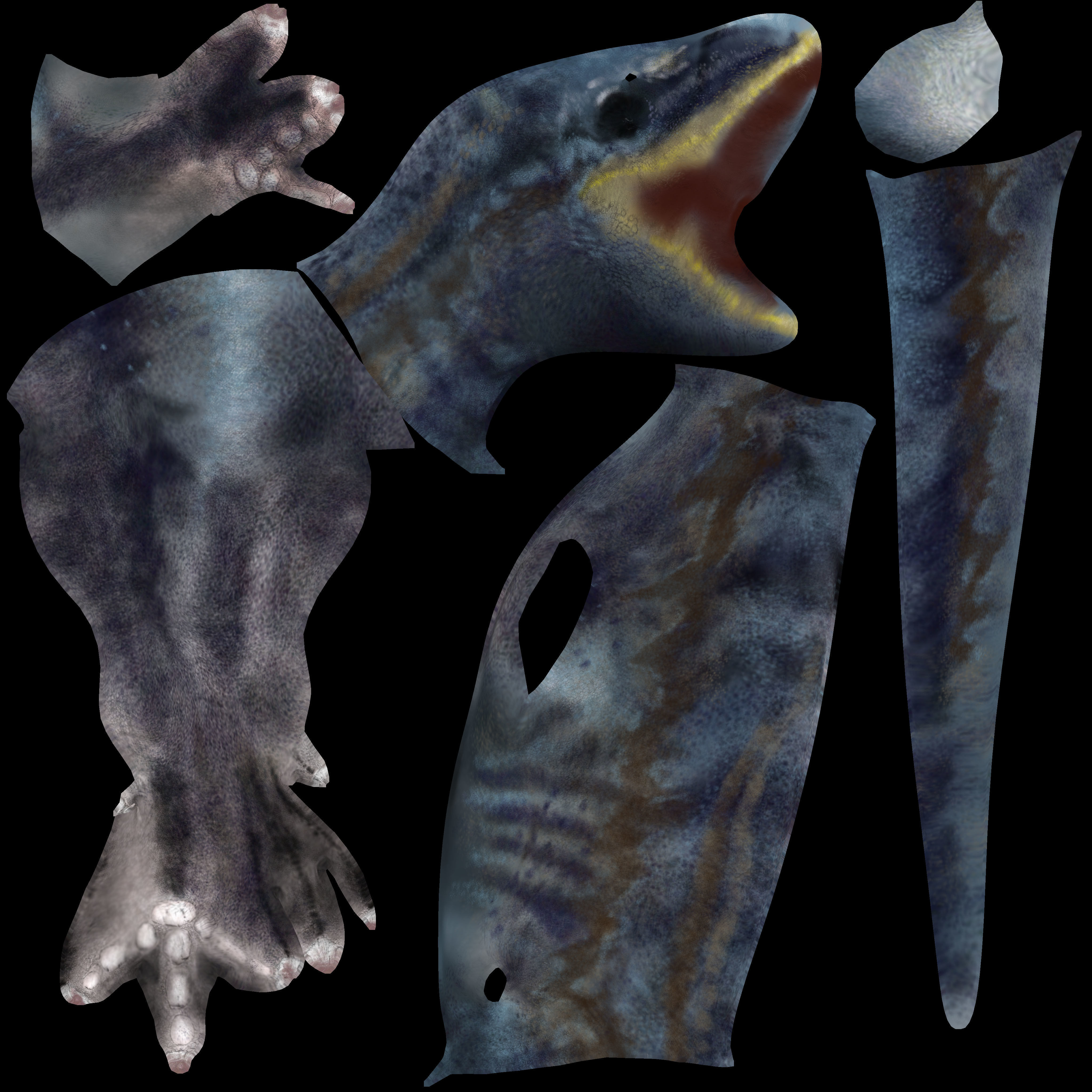 Qianzhousaurus sinensis Low-poly 3D model_2