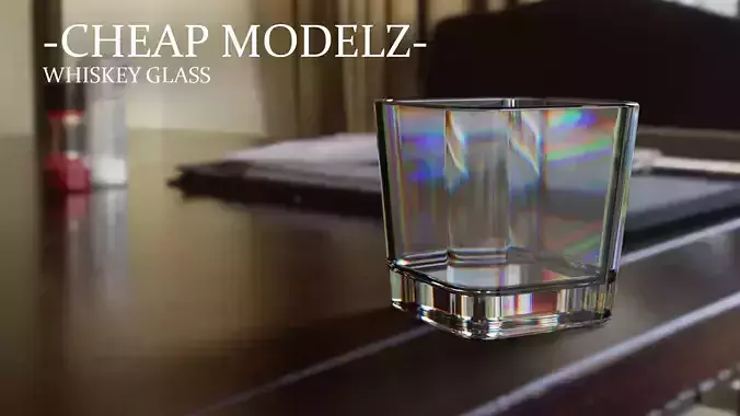 Cheap Modelz Whiskey Crystal Glass Low-poly 3D model