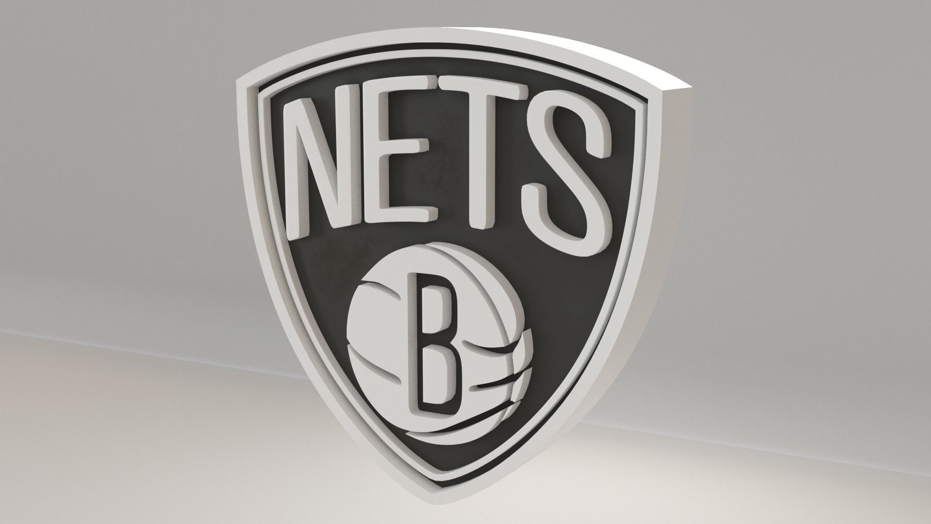 NBA Brooklyn Nets Logo 3D model_6