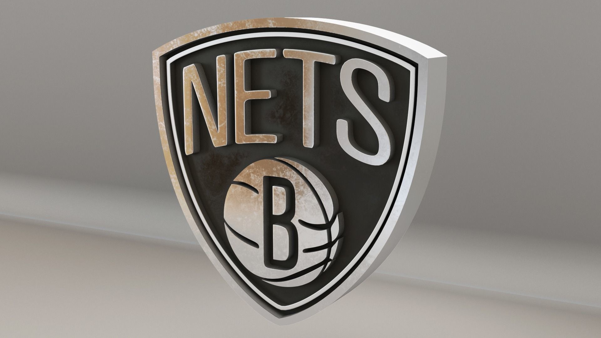 NBA Brooklyn Nets Logo 3D model_2