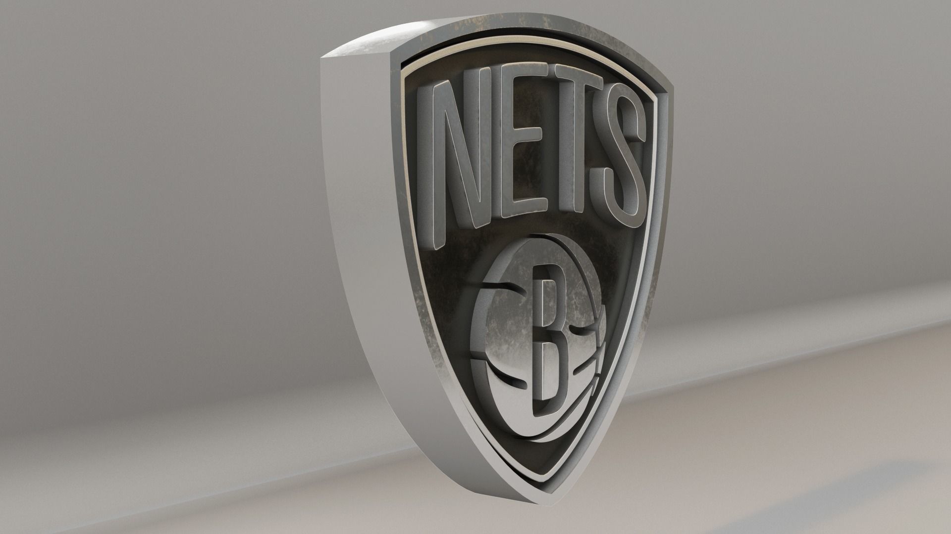 NBA Brooklyn Nets Logo 3D model_4