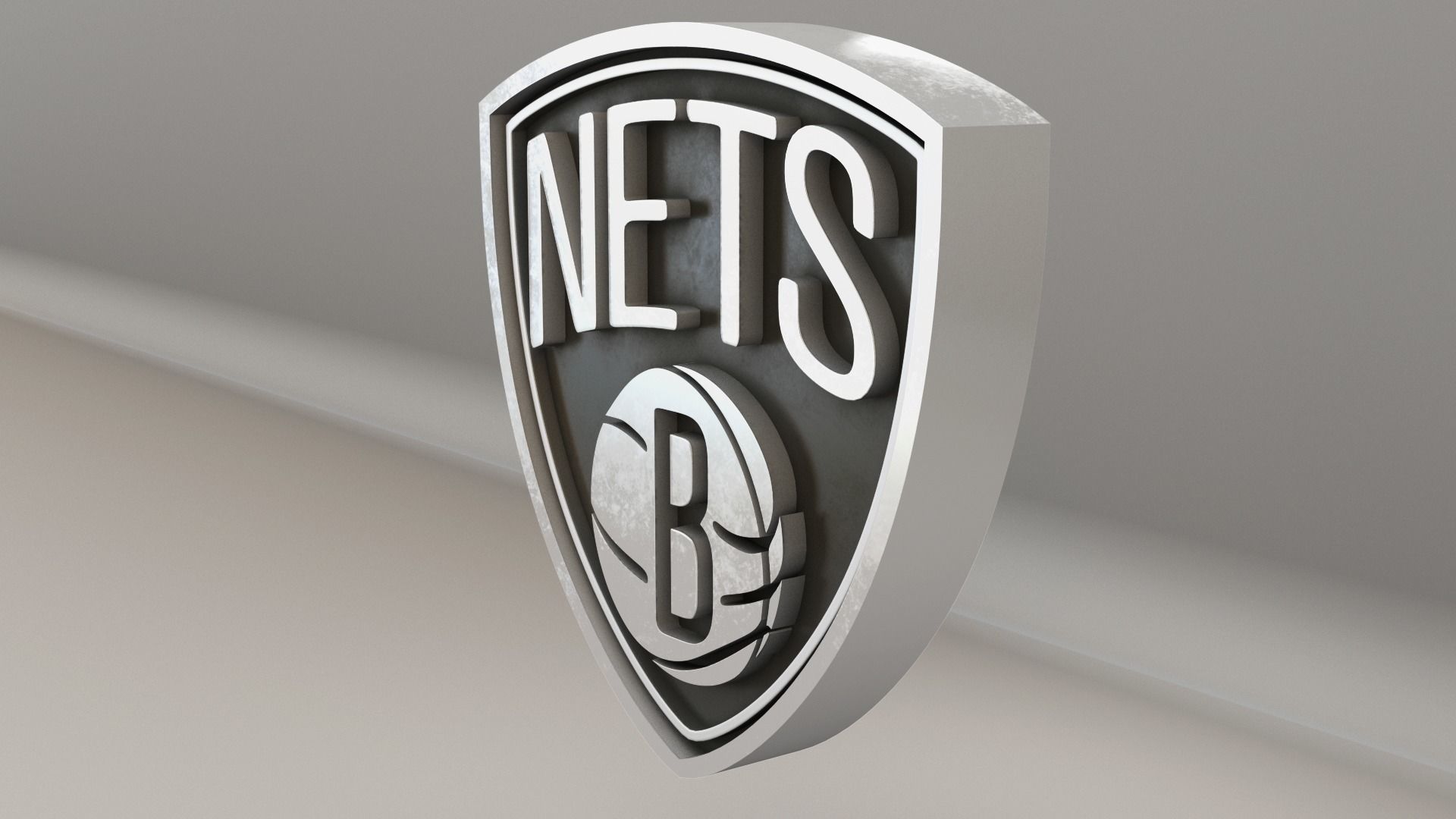 NBA Brooklyn Nets Logo 3D model_5