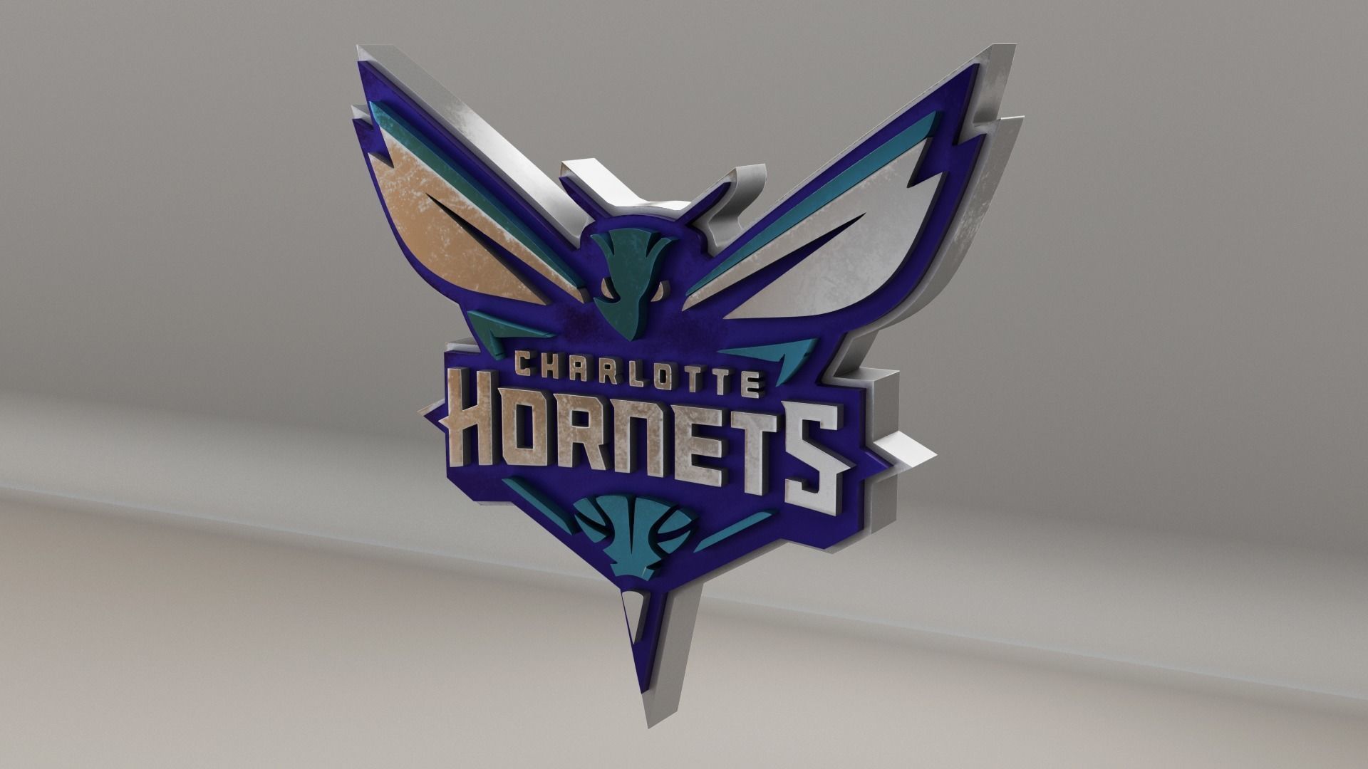 NBA Charlotte Hornets Logo 3D model_2