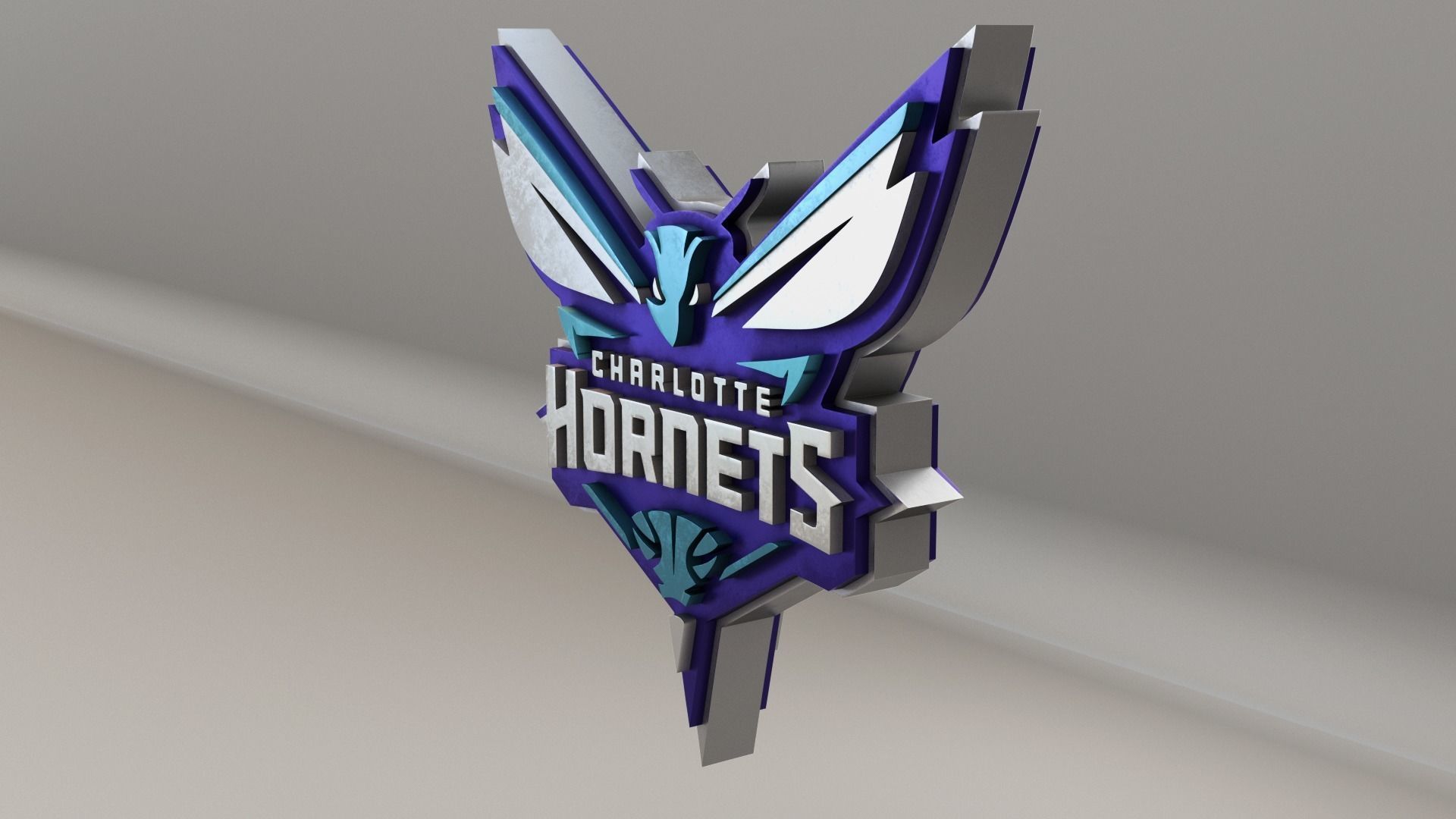 NBA Charlotte Hornets Logo 3D model_5
