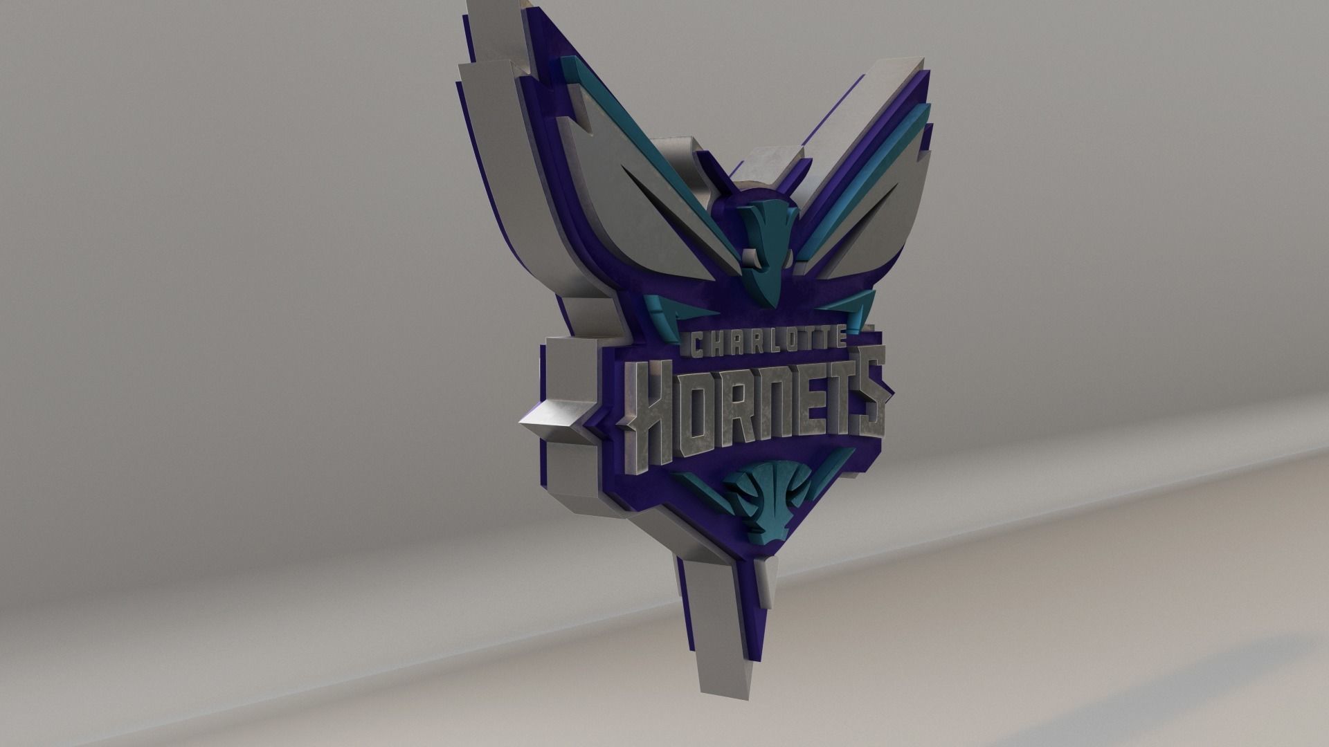 NBA Charlotte Hornets Logo 3D model_4