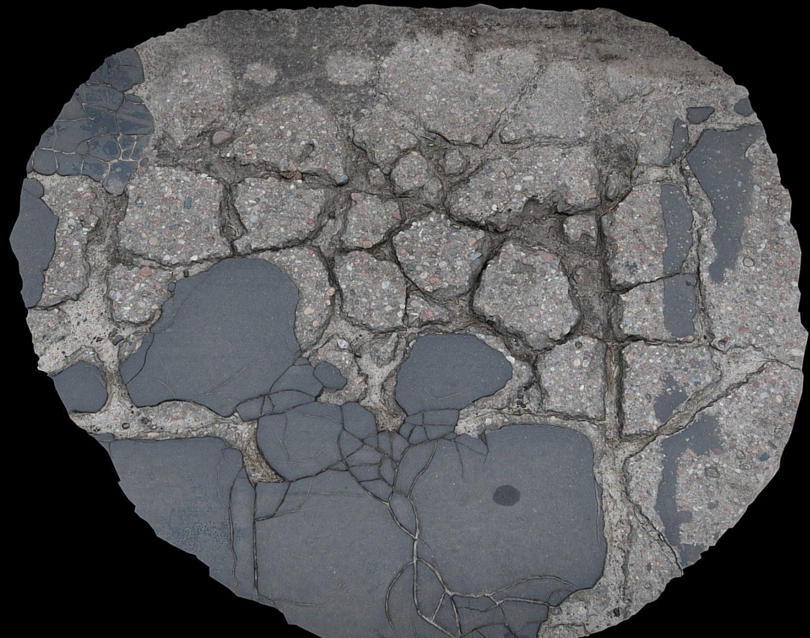 asphalt destroyed road debris part3 photogrammetry  Low-poly 3D model_2