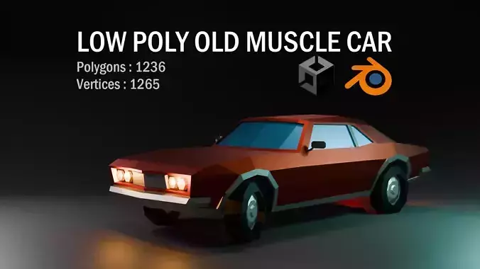 Low Poly Old Muscle Car