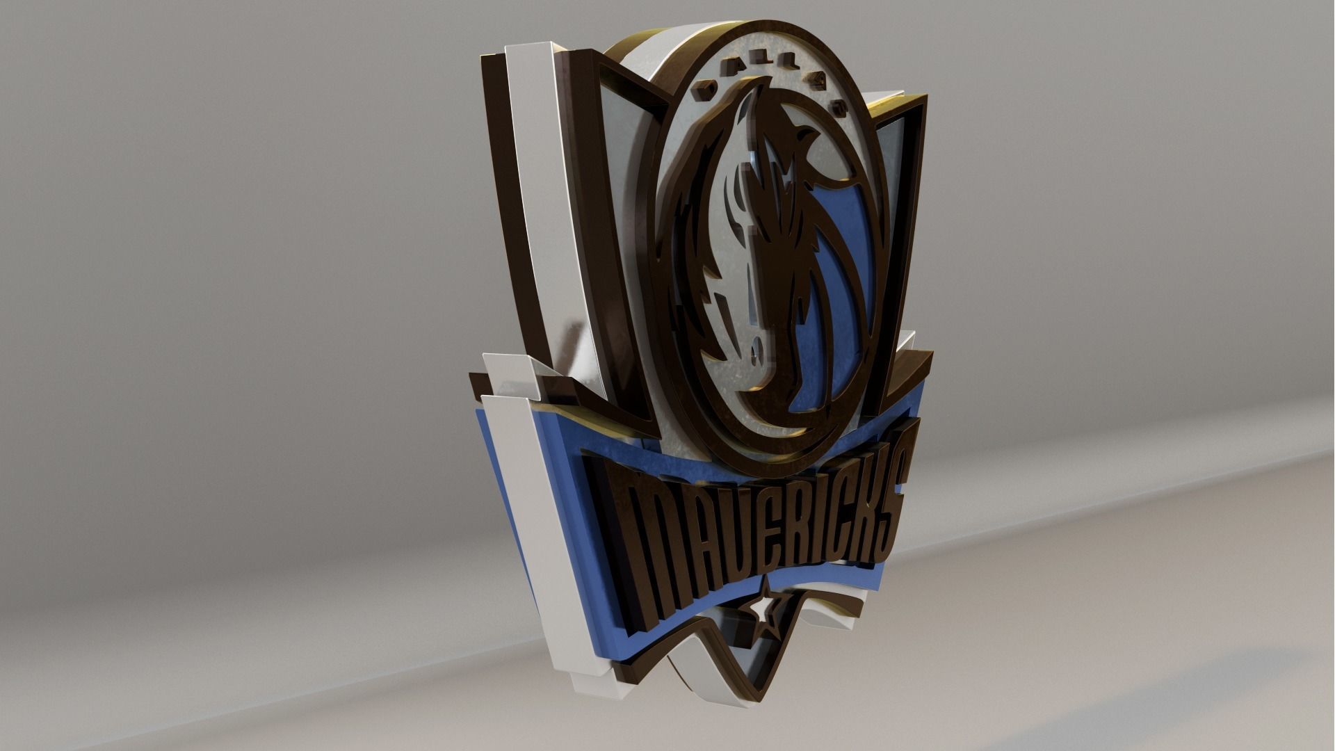 NBA Dallas Mavericks Logo 3D model_4