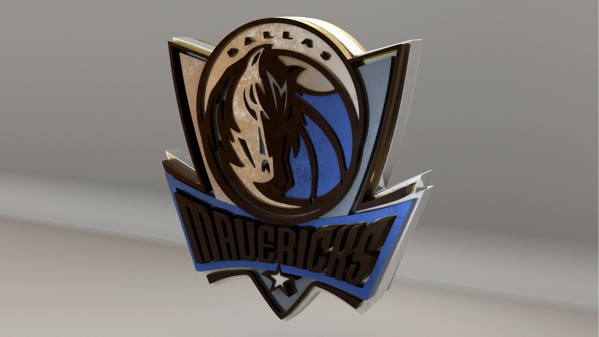 NBA Dallas Mavericks Logo 3D model_2