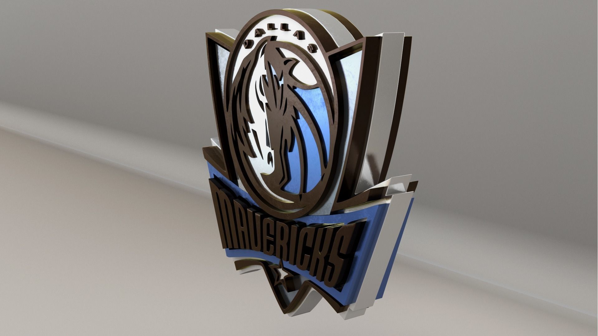 NBA Dallas Mavericks Logo 3D model_5
