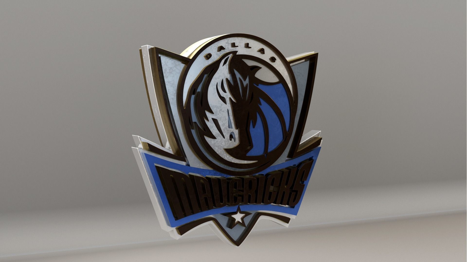 NBA Dallas Mavericks Logo 3D model_3