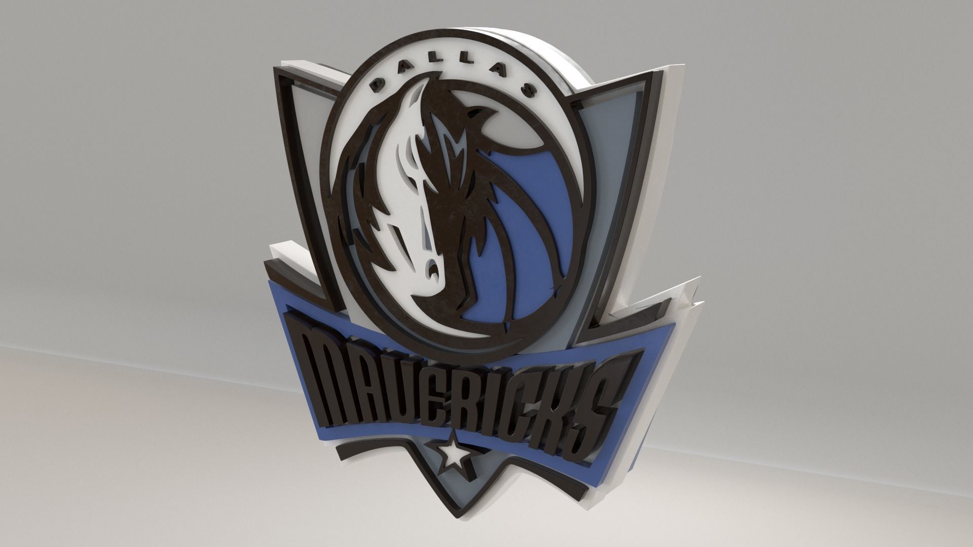 NBA Dallas Mavericks Logo 3D model_6