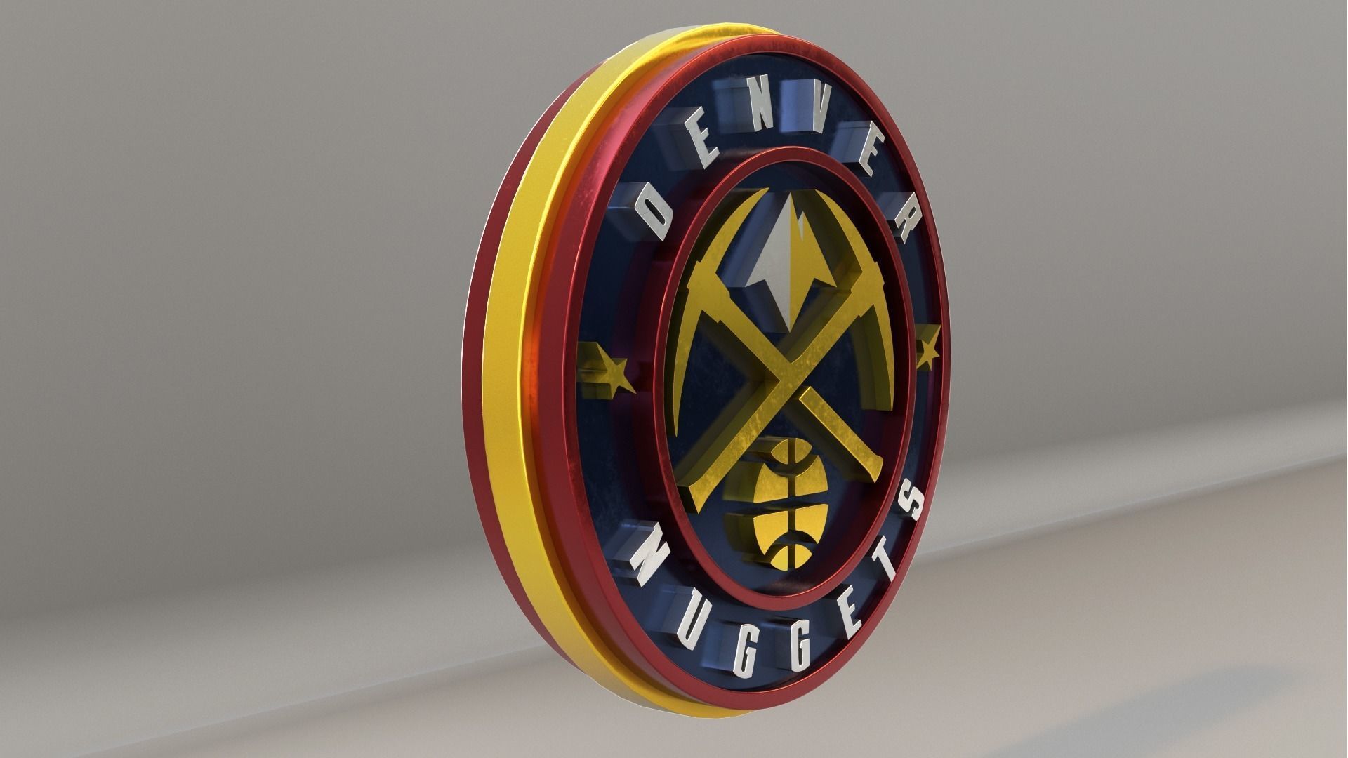 NBA Denver Nuggets Logo 3D model_4