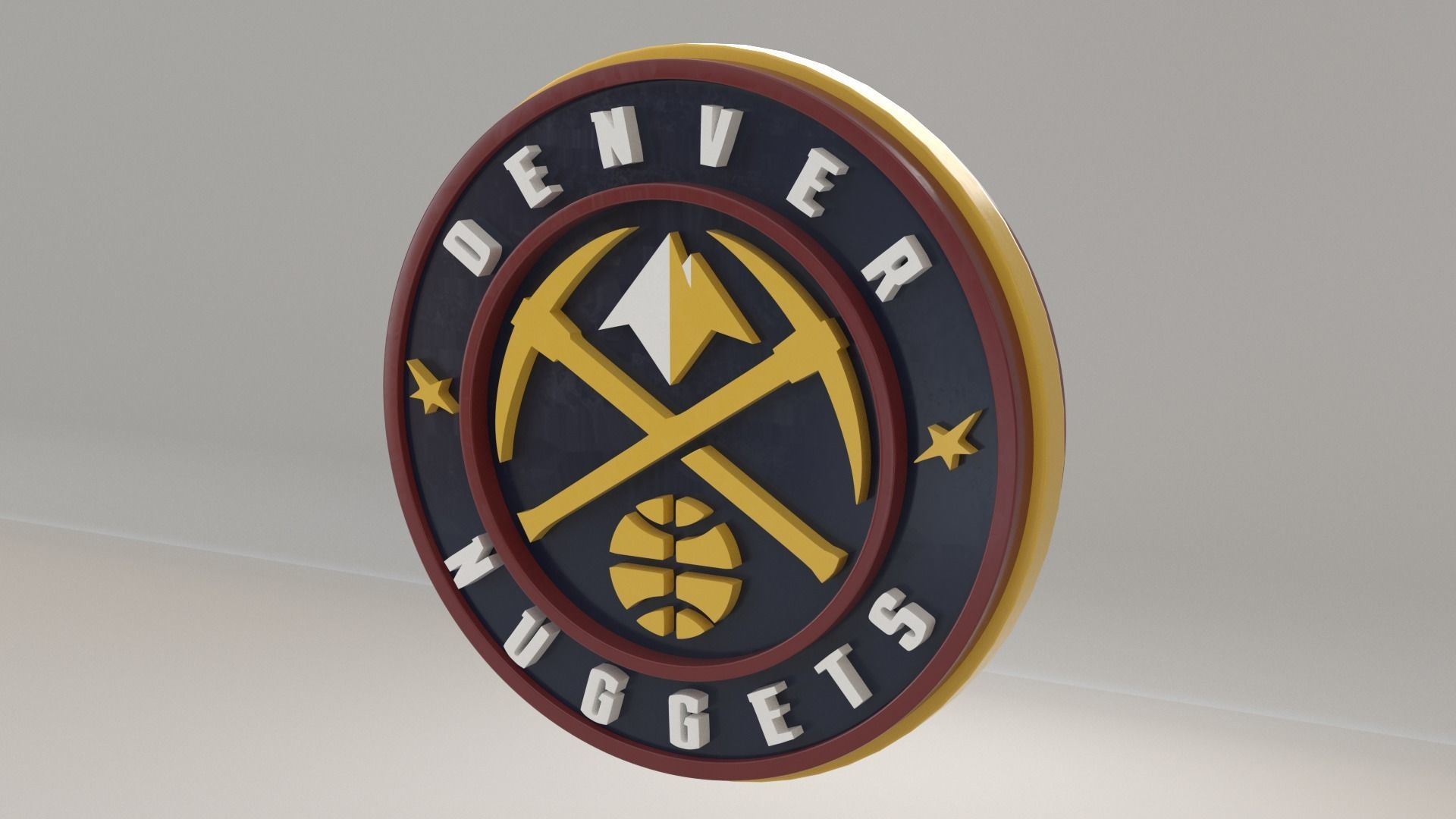 NBA Denver Nuggets Logo 3D model_6