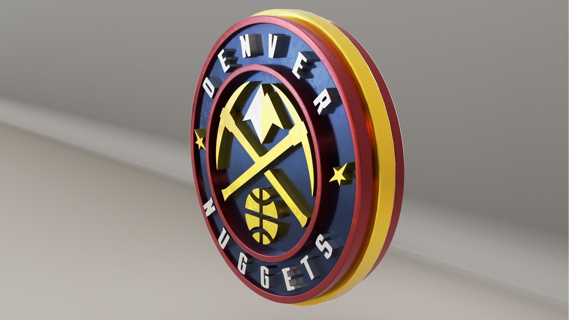 NBA Denver Nuggets Logo 3D model_5