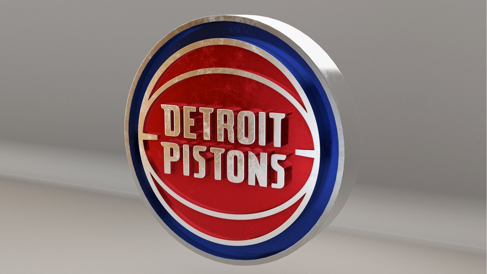 NBA Detroit Pistons Logo 3D model_2