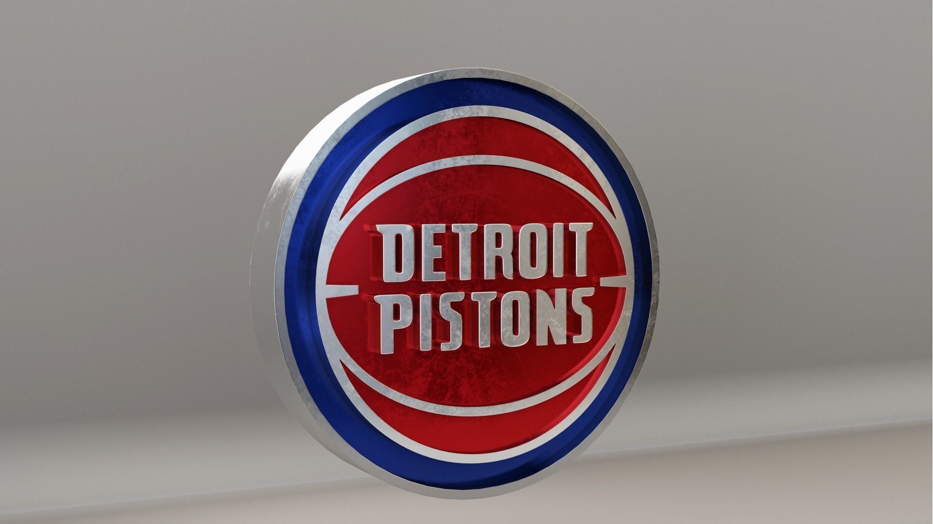 NBA Detroit Pistons Logo 3D model_5