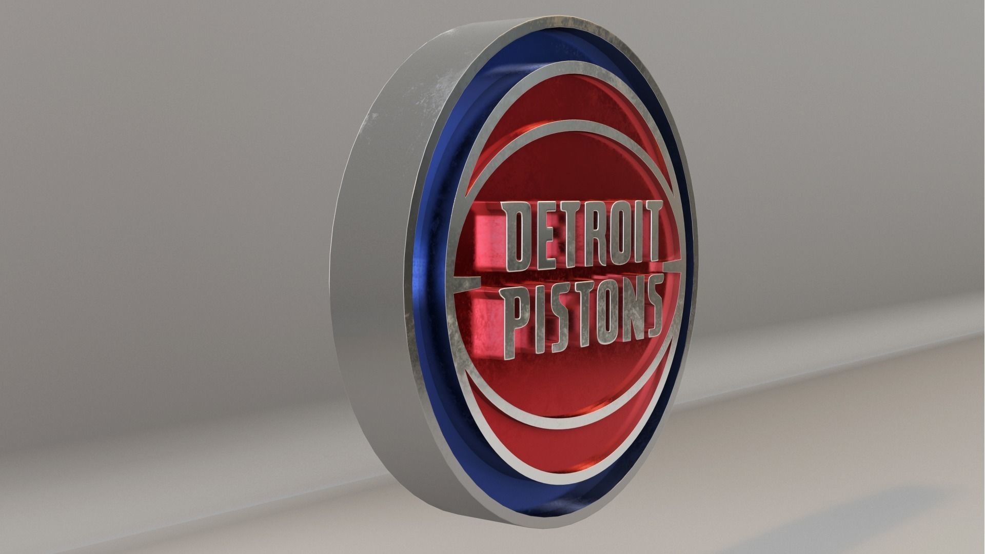 NBA Detroit Pistons Logo 3D model_4