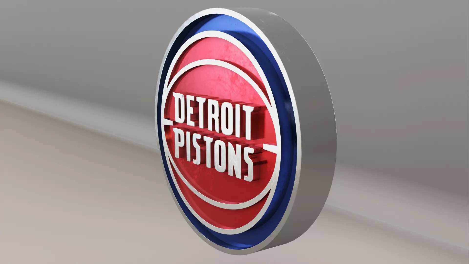 NBA Detroit Pistons Logo 3D model_0
