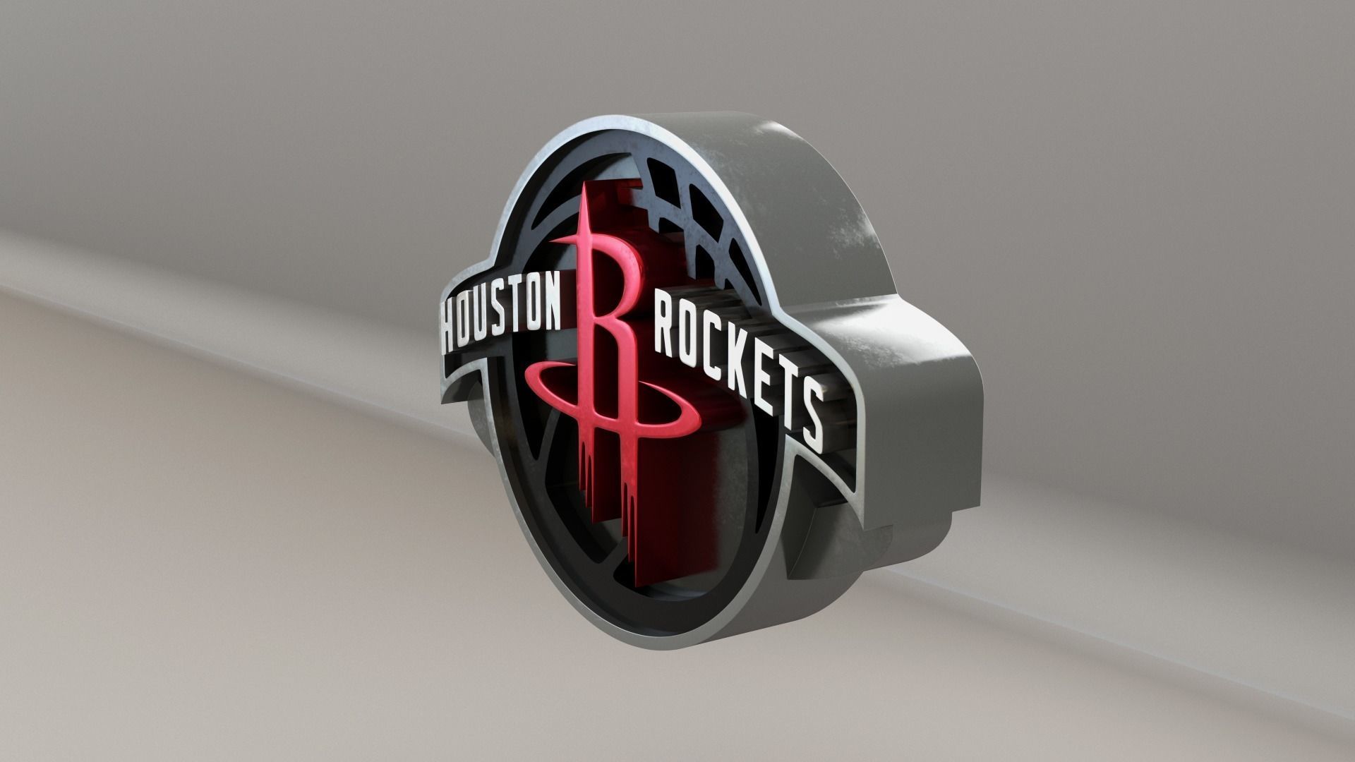 NBA Houston Rockets Logo 3D model_5