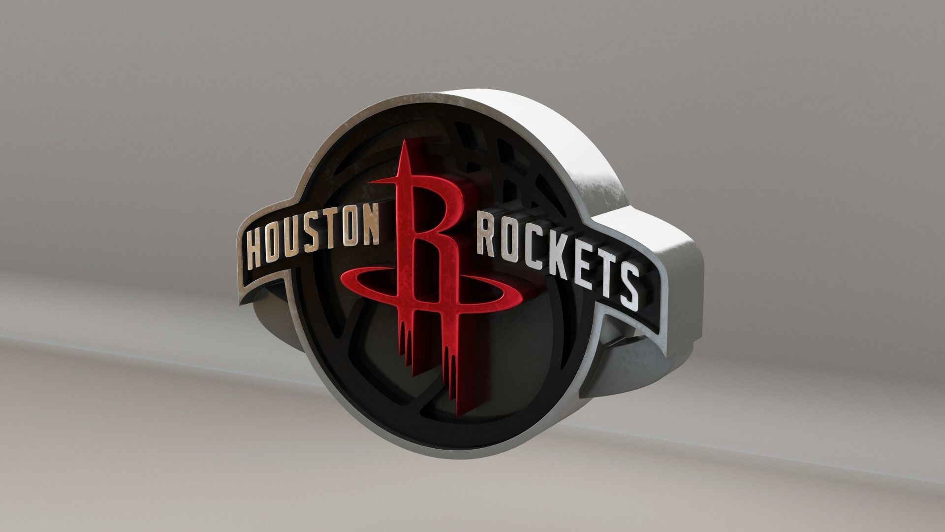 NBA Houston Rockets Logo 3D model_2