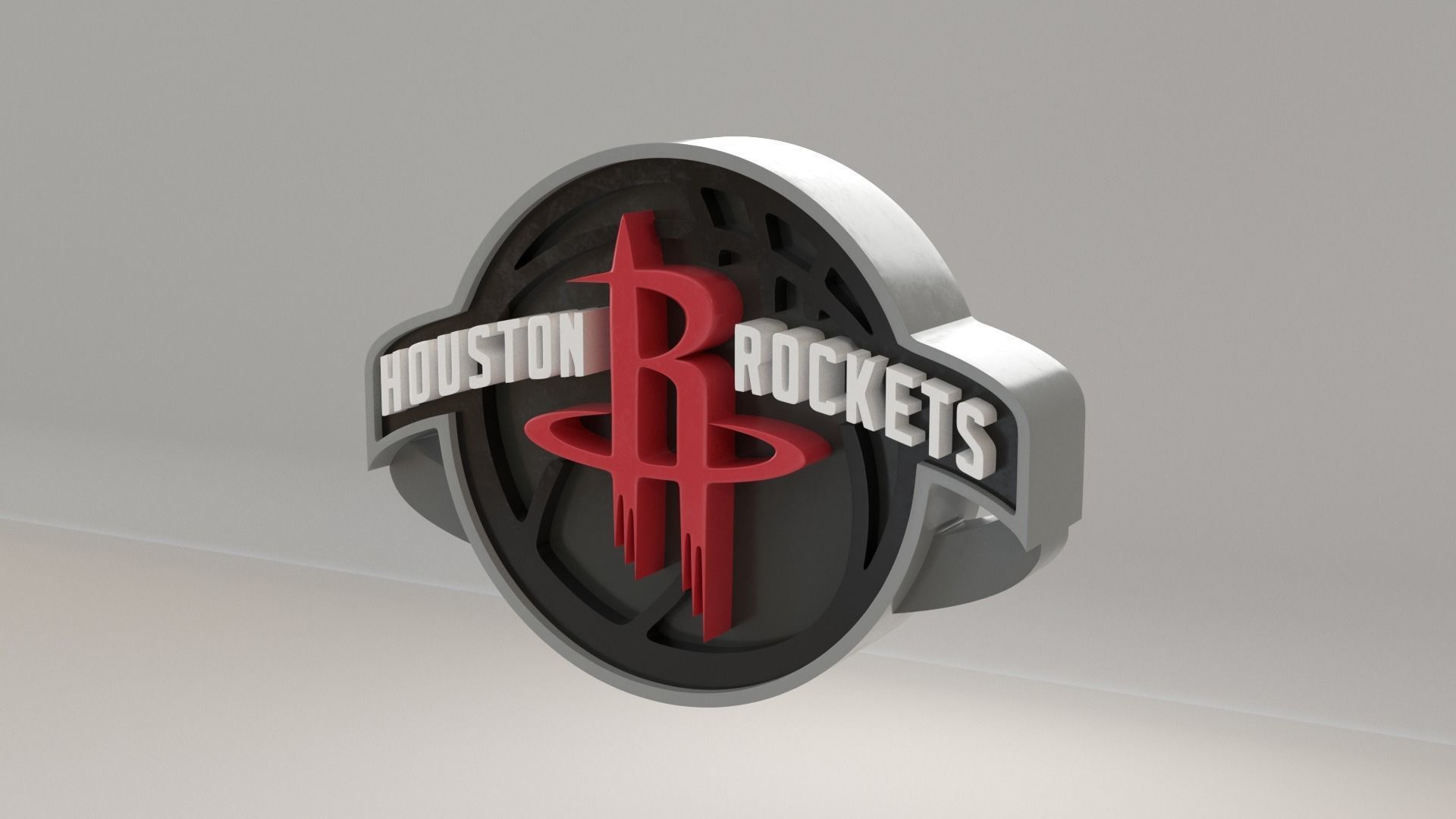 NBA Houston Rockets Logo 3D model_6