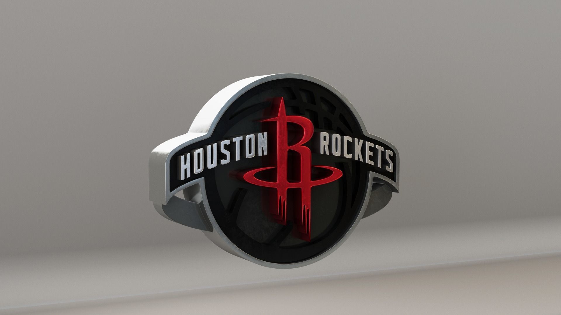 NBA Houston Rockets Logo 3D model_3