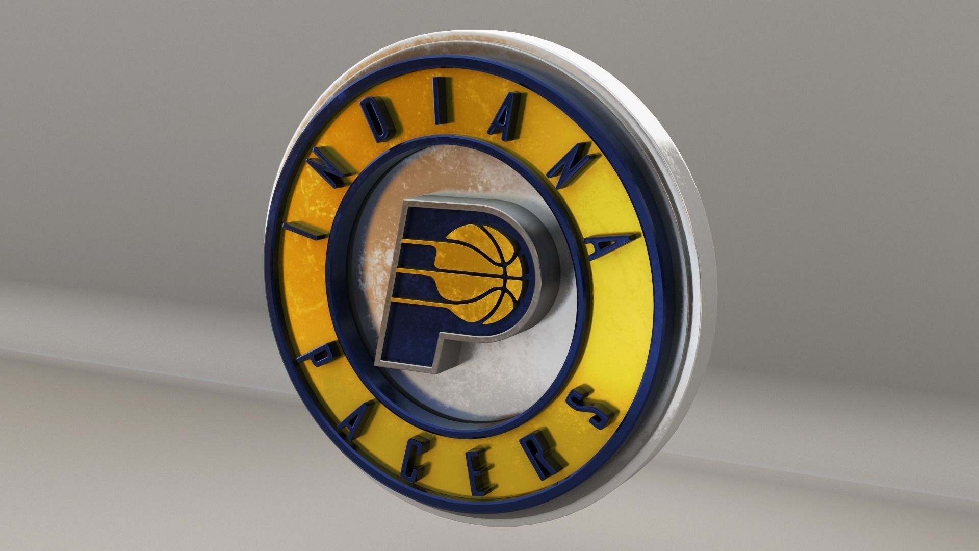 NBA Indiana Pacers Logo 3D model_2