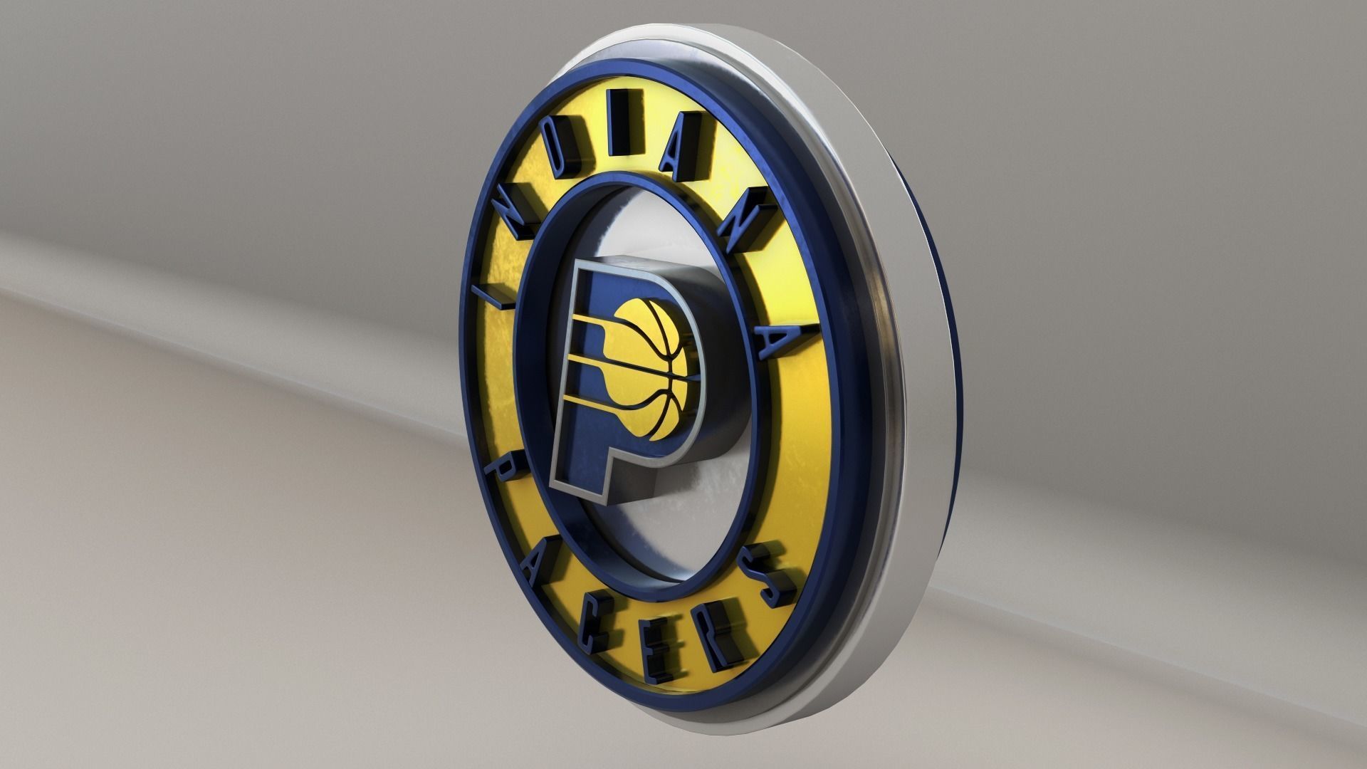 NBA Indiana Pacers Logo 3D model_5