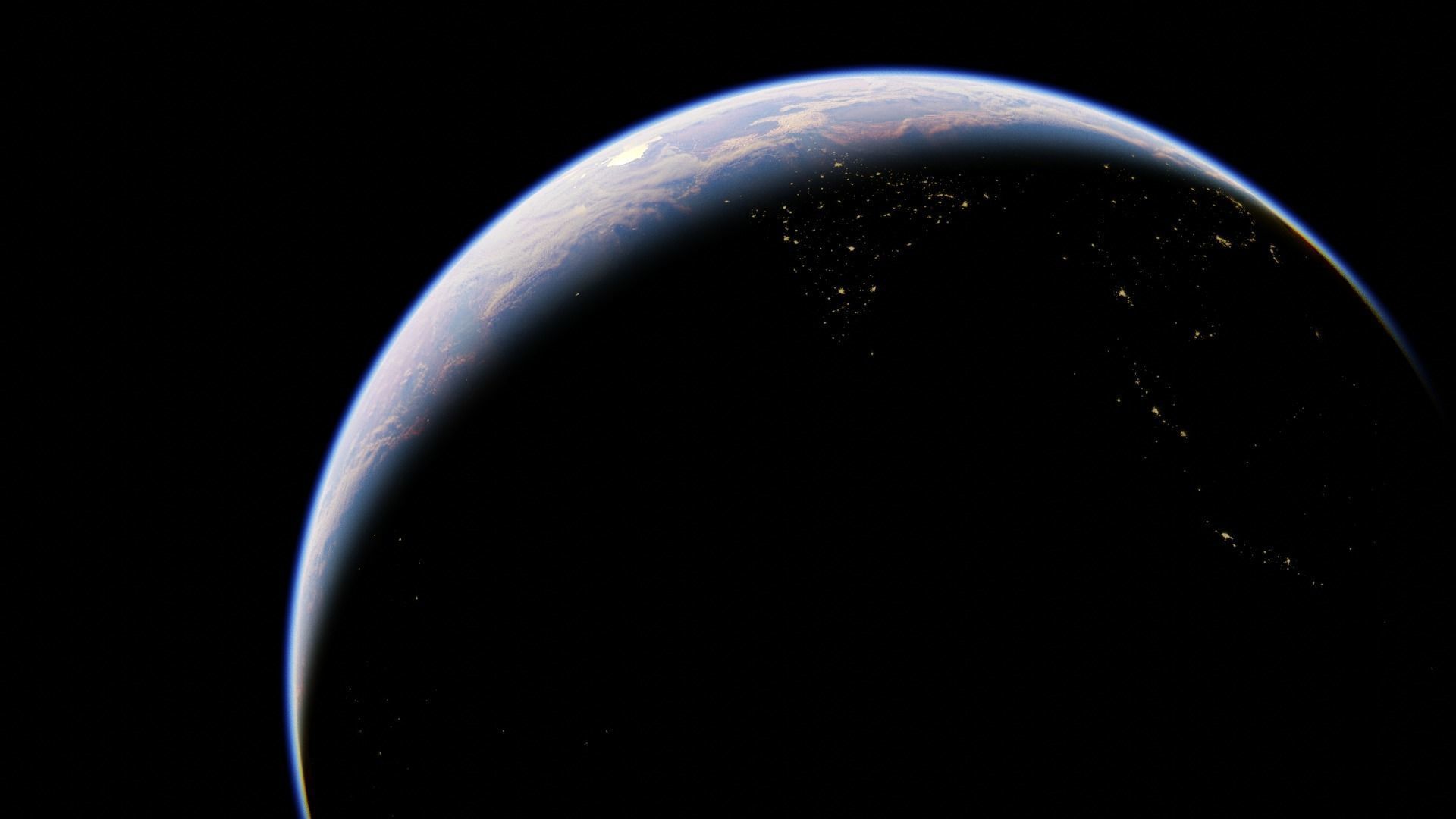 Earth high Photorealistic 16K textures 3D model_10